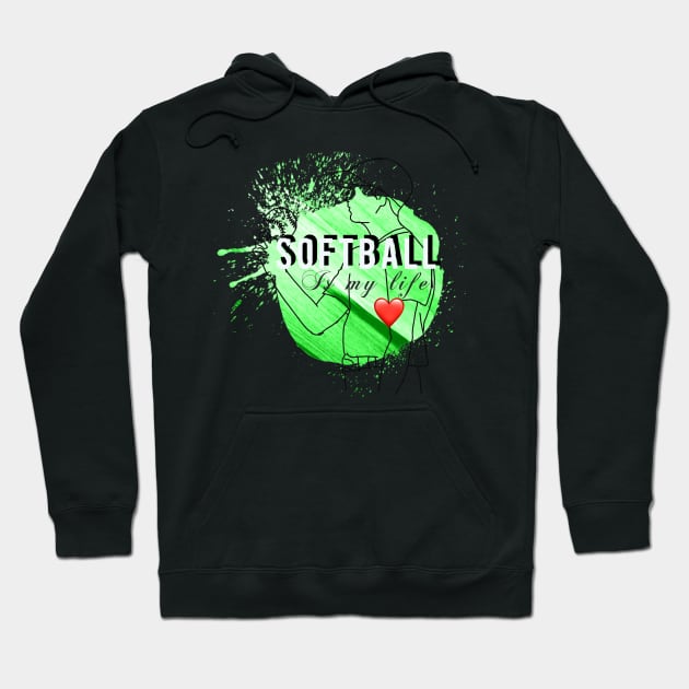 Softball is my life Hoodie by Grafititee